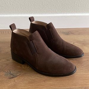 Eileen Fisher Tumbled Nubuck Brown Ankle Boots